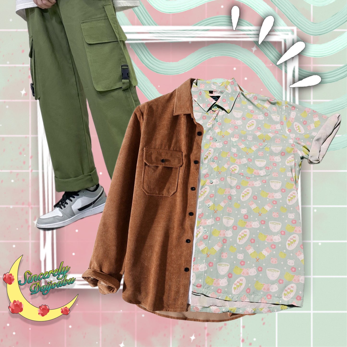 Mochi Green Tea Button-up